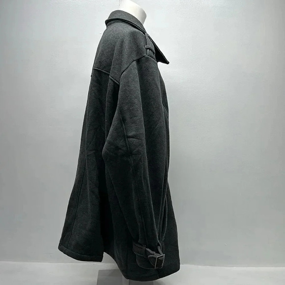 Torrid Peacoat Coat Jacket Button Down Collar Pockets Fleece Lined Grey - Picture 4 of 10